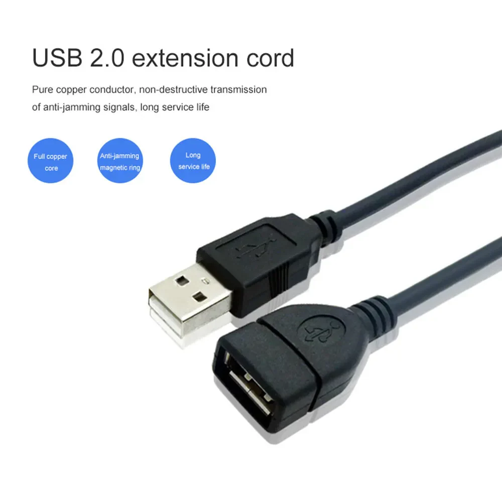 1.5M USB Male to Female Extension Cable - Image 3