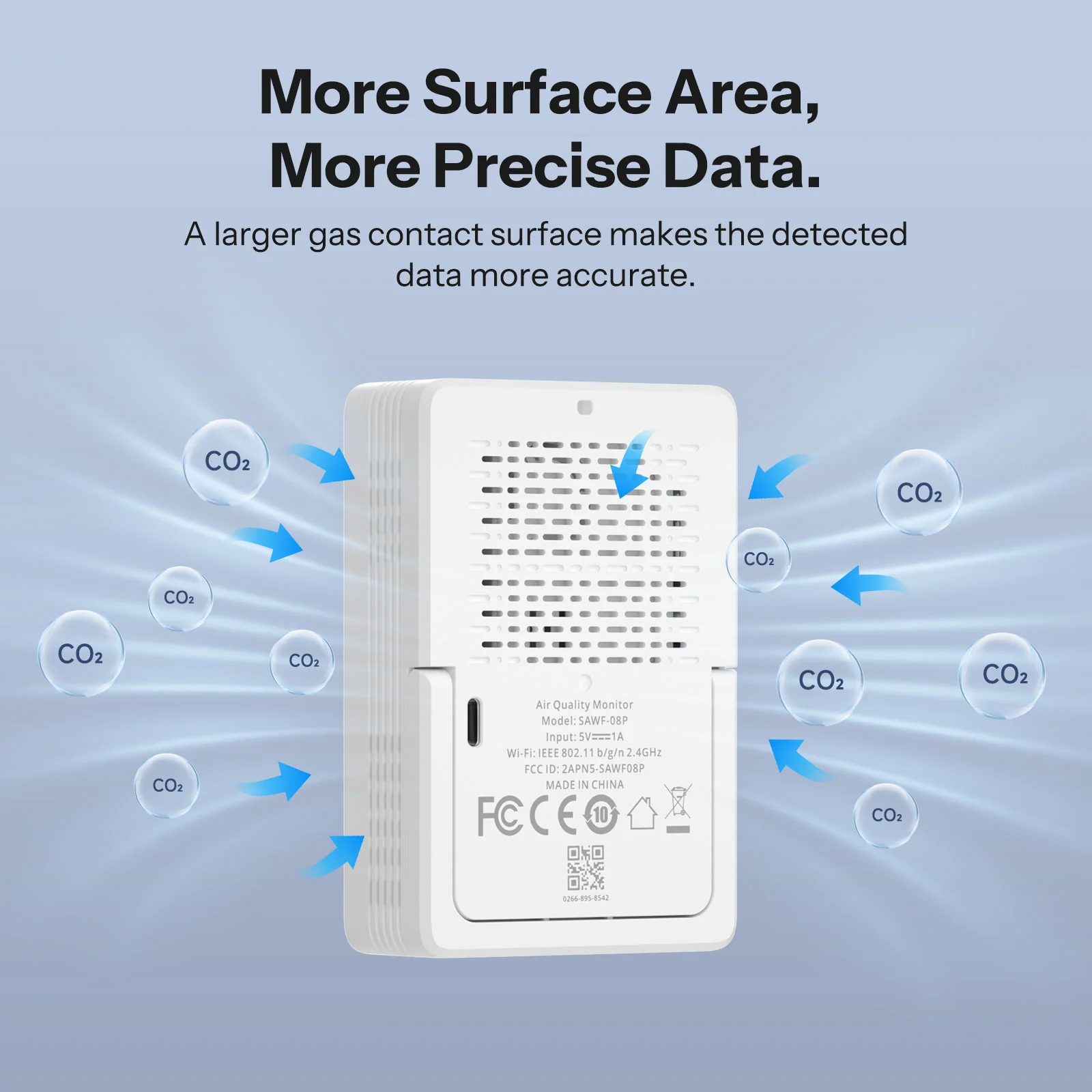 SONOFF AirGuard CO2 Matter Over Wi-Fi Air Quality Monitor | SAWF-08P - Image 4
