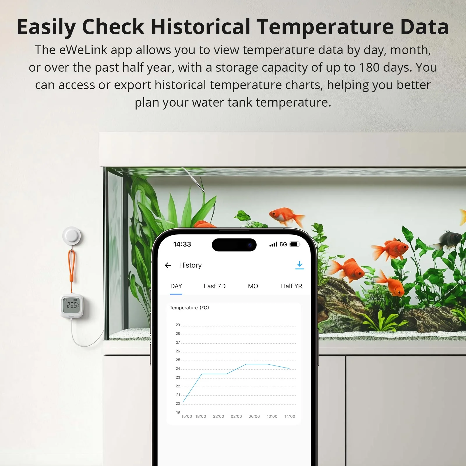 SONOFF SNZB-02LD IP65 Zigbee LCD Smart Thermometer (Probe Version) - Image 4