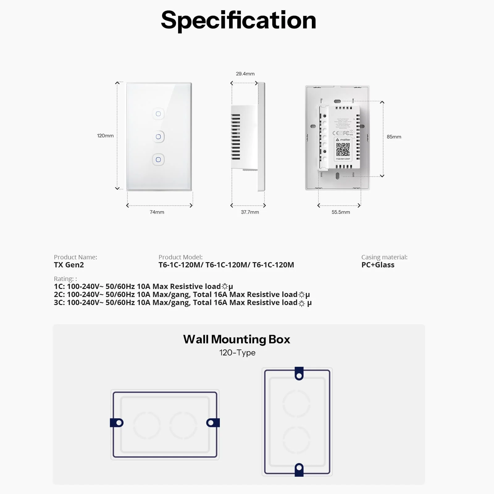 SONOFF TX Gen2 Smart Touch Wall Switch | T6 120 Type - Image 13