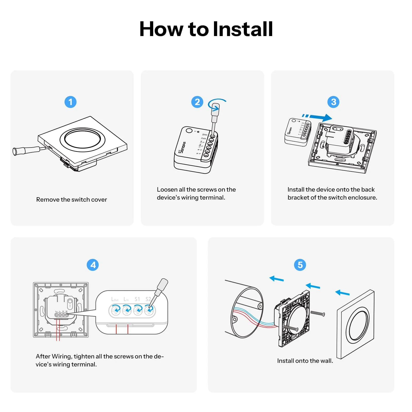 SONOFF Fusion Series 1-Gang Wall Switch Enclosure | E1GS/E1GSL - Image 10