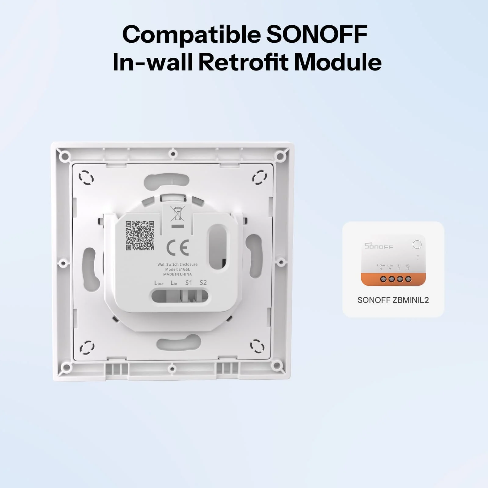 SONOFF Fusion Series 1-Gang Wall Switch Enclosure | E1GS/E1GSL - Image 6
